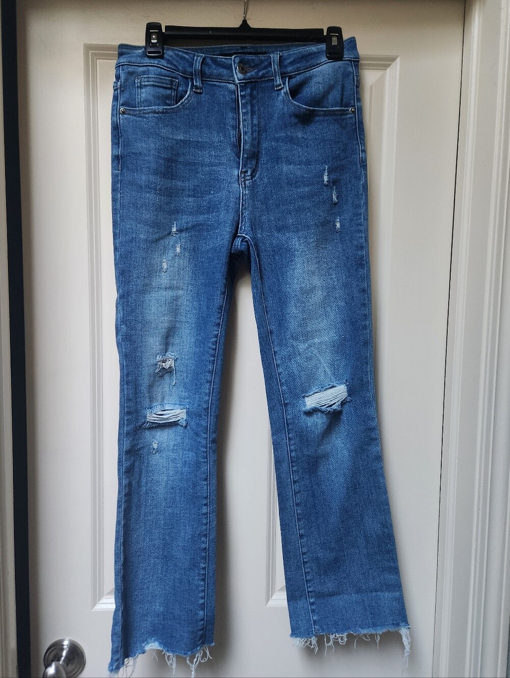 Risen Womens High-Rise Cropped Jeans